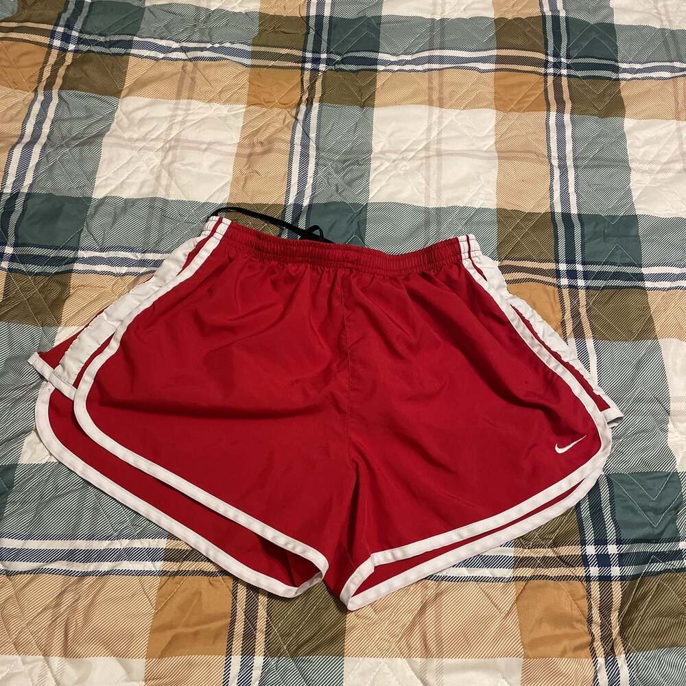 Nike Dri-Fit Red & White Running Shorts